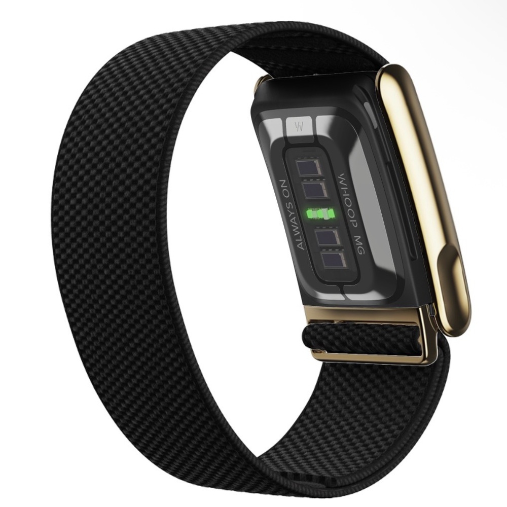 Whoop 5.0/MG Black obsidian Band - Gold hook link clasp - one-peak-life - Picture 7 of 7